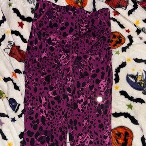 Purple Leopard Print bace pace lululemon leggings